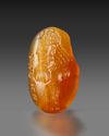 A SASSANIAN CARNELIAN STAMP SEAL WITH PORTRAIT BUST OF A MAN, CIRCA 6TH CENTURY A.D.