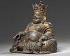 A Chinese gilt lacquer bronze Maitreya