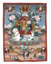 A THANGKA DEPICTING MANJUSHRI, TIBET, 20TH CENTURY