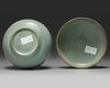 A KOREAN CELADON-GLAZED 'PHOENIX' BOX AND COVER