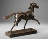 ALBERT HINRICH HUSSMAN (1874-1946), TROTTING HORSE, BRONZE SCULPTURE