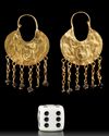 A PAIR OF EASTERN ROMAN GOLD EARRINGS, CIRCA 4TH-5TH CENTURY AD