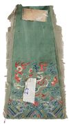 A RARE ANTIQUE CHINESE SILK CLOTH (EMBROIDERY PANEL) WITH DRAGON DESIGN, QING DYNASTY (1644-1911)