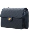 1997-1999 Chanel Black Caviar Leather Jumbo Single Flap Bag