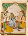 KRISHNA AND BALARAMA WITH VASUDEVA, KANGRA SCHOOL, 19TH CENTURY