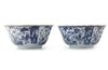 A PAIR OF CHINESE BLUE AND WHITE FOLIATE-RIMMED BOWLS, KANGXI PERIOD (1662-1772)