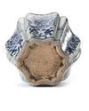 A CHINESE BLUE AND WHITE LOBBED JAR, MING DYNASTY