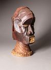 AN EKOI LEATHER MASK, (HEADCREST), NIGERIA