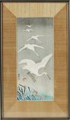 TWO JAPANESE WOODBLOCK PRINTS BY OHARA KOSON (1877-1955) AND ITO SOZAN (1884-1926), 'EGRETS / SEAGULLS'(2)