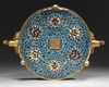 A CHINESE CLOISONNE ENAMEL TRIPOD CENSER, QING DYNASTY (1644-1911)