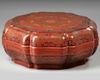 A CHINESE QIANJIN AND TIANQI LACQUER FOLIATE BOX AND COVER
