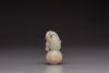 A pale celadon jade double-gourd-form pendant