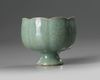 A Korean celadon-glazed stem cup