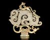 A GILT BRONZE MOUNTED OPENWORK DOUBLE DRAGON JADE HENG, CHINA, WARRING STATES