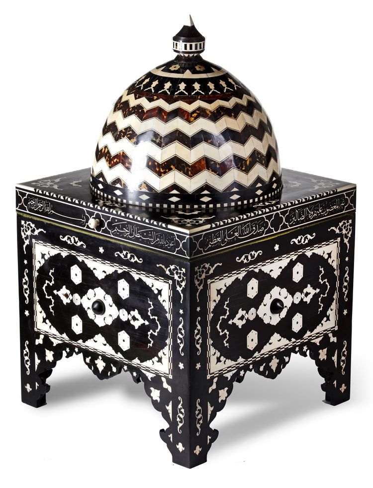 AN EXCEPTIONAL LARGE INLAID WOODEN QURAN CABINET, OTTOMAN, TURKEY,  20TH CENTURY