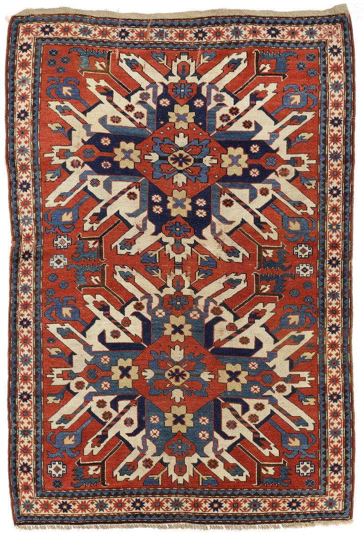 AN ADLER EAGLE KAZAK RUG, LATE 19TH CENTURY
