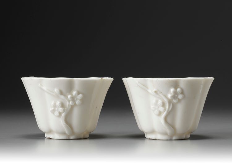 Two Blanc de Chine Cups
