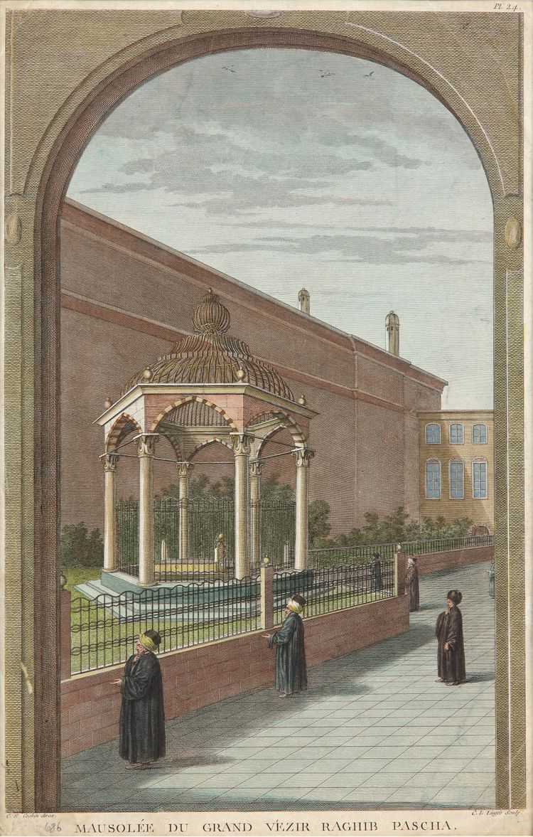 A PAINTING OF THE MAUSOLEUM OF RAGHIB PASCHA