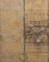 A TALL JAPANESE SCREEN DEPICTING A WINTER SCENE, LATE EDO PERIOD (FIRST HALF 19TH CENTURY)