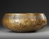 A MAMLUK SILVER INLAID BRASS BOWL, EGYPT OR SYRIA,  EARLY 14TH CENTURY
