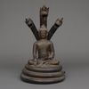 A VERY LARGE NEPALESE BRONZE SERPENT KING MUCHILINDA, FIRST HALF 20TH CENTURY