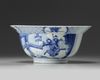 A Chinese blue and white 'klapmuts' bowl