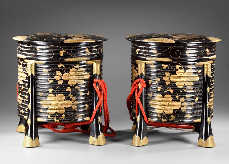 A JAPANESE SET OF TWO HOKAI CONTAINERS, FIRST HALF 19TH CENTURY