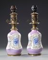 A PAIR OF FRENCH HANDPAINTED LAMPS, CIRCA 1900