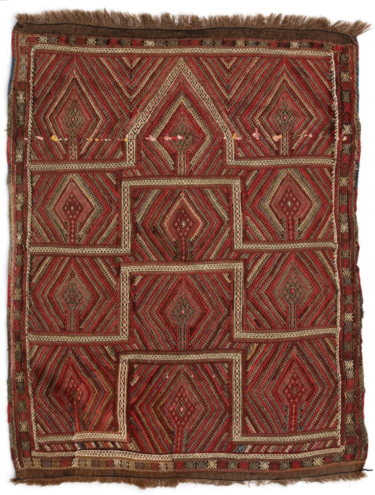 A KONYA OBRUK CICIM MULTI-PRAYER KILIM, CIRCA 1900