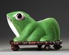 A CHINESE GREEN GLAZED 'FROG' JARDINIÈRE