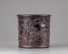 A zitan carved brush pot