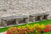 A PAIR OF CONTINENTAL LIMESTONE GARDEN SEATS