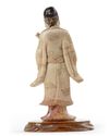 A CHINESE SOAPSTONE FIGURE OF AN IMMORTAL, CHINA, 19TH CENTURY