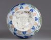 A Chinese wucai glazed 'dragons' garlic-head vase