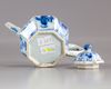 A SMALL CHINESE BLUE AND WHITE TEAPOT