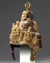 A Nepalese parcel gilt copper ritual crown
