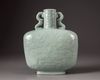 A Chinese celadon-glazed 'dragons' moonflask
