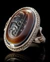 AGATE SEAL SILVER RING
