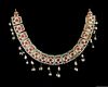 A MUGHAL GEM-SET ENAMELED GOLD NECKLACE, LATE 18TH CENTURY