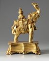 A Chinese gilt bronze caparisoned elephant