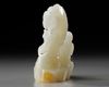 A CHINESE WHITE JADE 'GUANYIN AND ACOLYTE' CARVING, 20TH CENTURY
