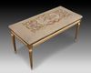 A FRENCH GILDED WOODEN BENCH, LOUIS XVI STYLE, LATE 19TH CENTURY