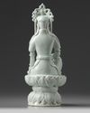 A Chinese Qingbai-glazed figure of Guanyin