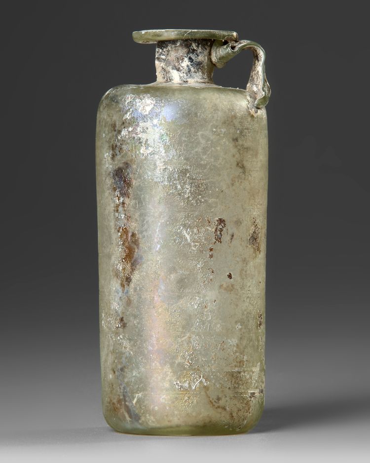 A ROMAN GLASS BOTTLE, 1ST-2ND CENTURY