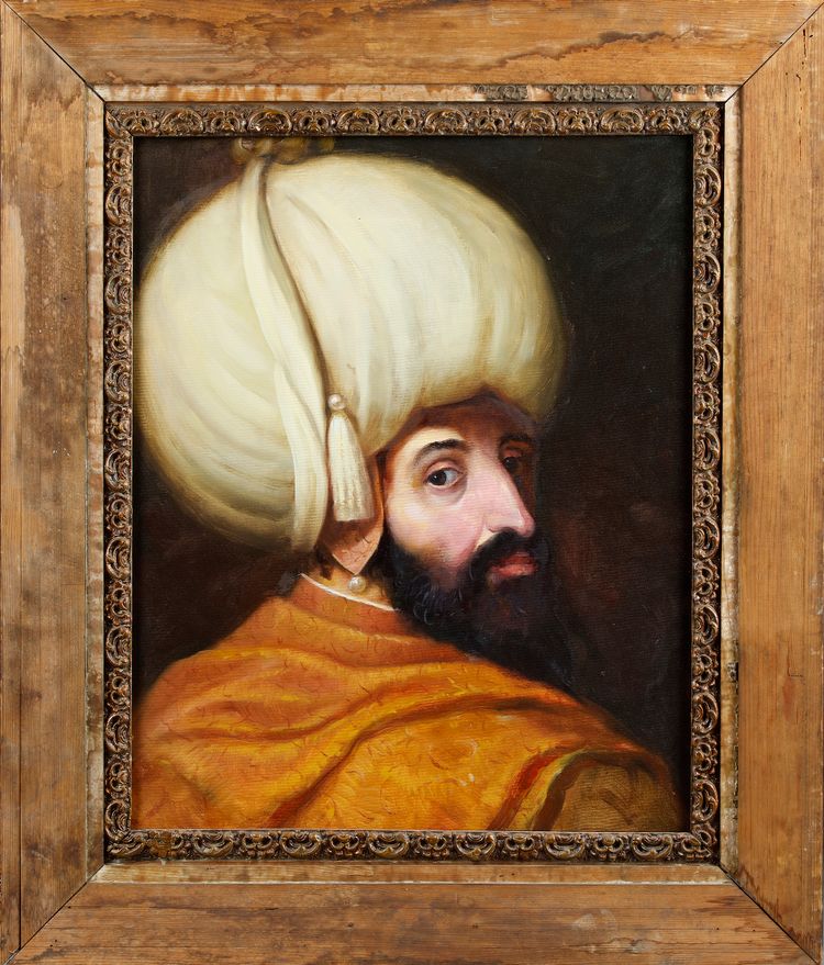 AN OTTOMAN PORTRAIT OF SULTAN BAYEZID I, 20TH CENTURY