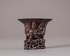 A Chinese bamboo 'magnolia' libation cup