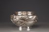 A silver ‘dragon' foliate rim punch bowl