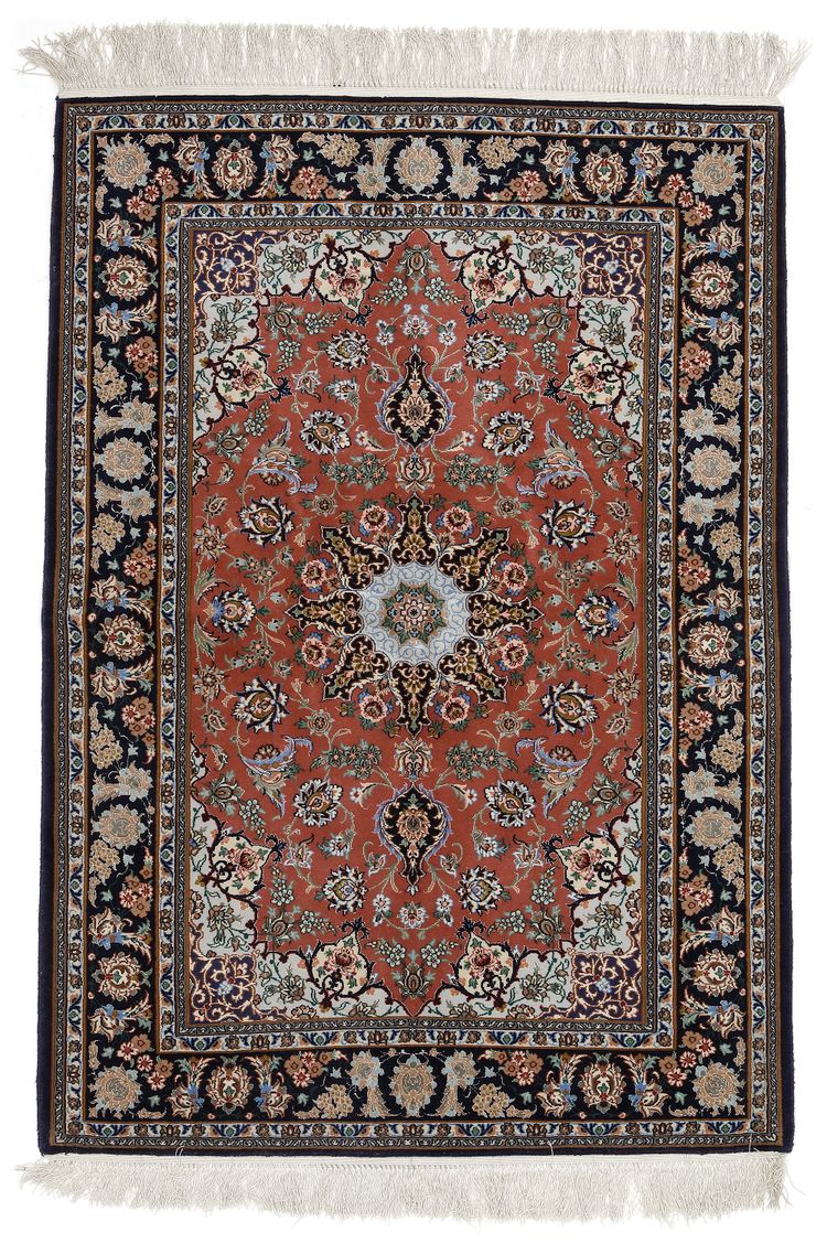 A SILK GHOM RUG