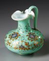 A CLEAR GREEN OPALINE JUG, 19TH CENTURY